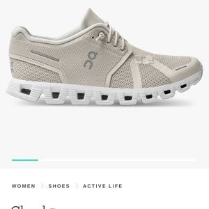 BRAND NEW! On Cloud 5 Pearl/White Sneakers